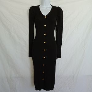 Derek Heart Ribbed Sweater Dress Small